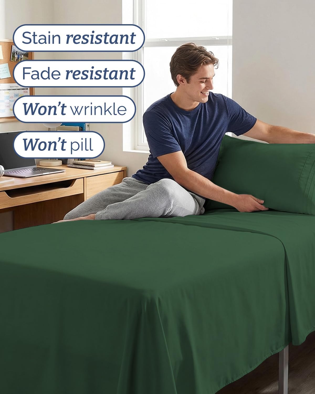 Twin XL 4 Piece Sheet Set - Comfy, Breathable & Cooling - Hotel Luxury Bedding for Women, Men, Kids, Teens & Children - 1 Flat & 1 Fitted…