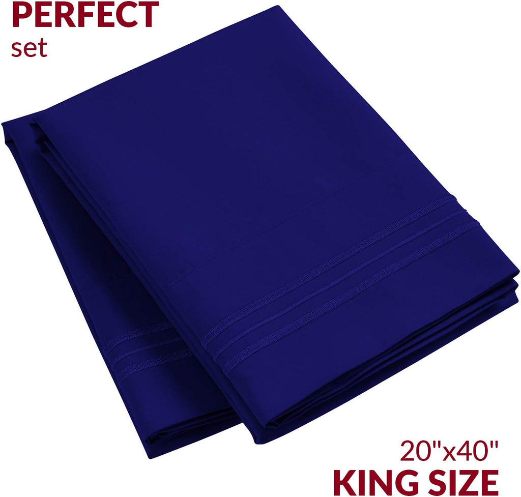 Mellanni Pillow Cases - Luxury, Extra Soft, Cooling Pillow Covers - 2 PC Iconic Collection Pillowcases - Envelope Closure (King 20"x40", Ro…