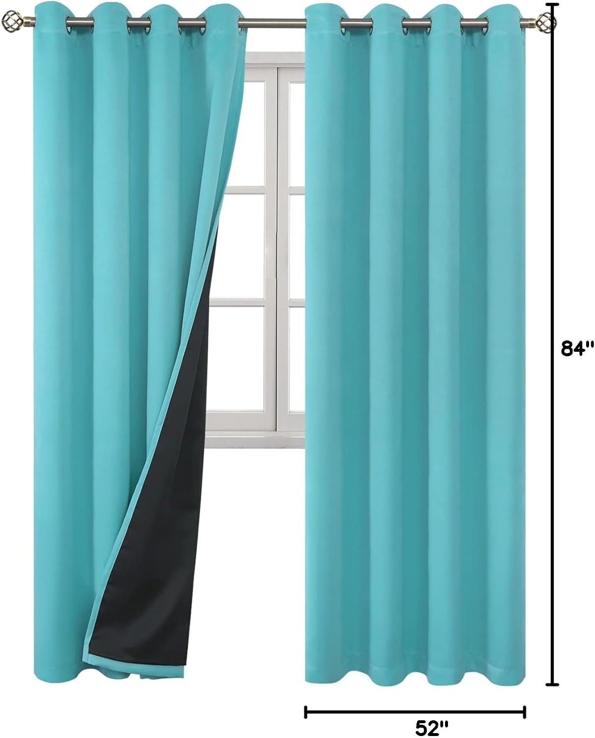 BGment 100% Blackout Curtains for Bedroom Window 84 Inch Length 2 Panels Set, Thermal Insulated Full Light Blocking Grommet Drapes for Livi…