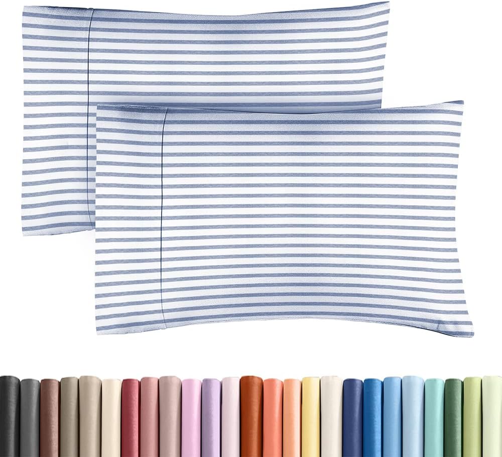Standard Pillow Cases Set of 2 - Ultra-Soft Hotel Quality Pillowcase Covers - Comfy & Wrinkle Free - Stain and Fade Resistant - Machine…