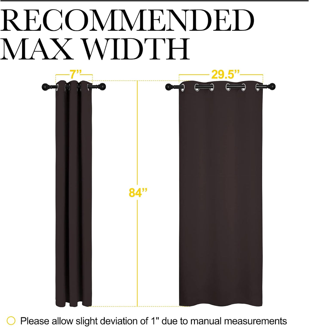 NICETOWN Thermal Curtains 84" Long, Energy Smart Thermal Insulated Solid Grommet Blackout Curtains/Drapes Window Panels (2 Panels…