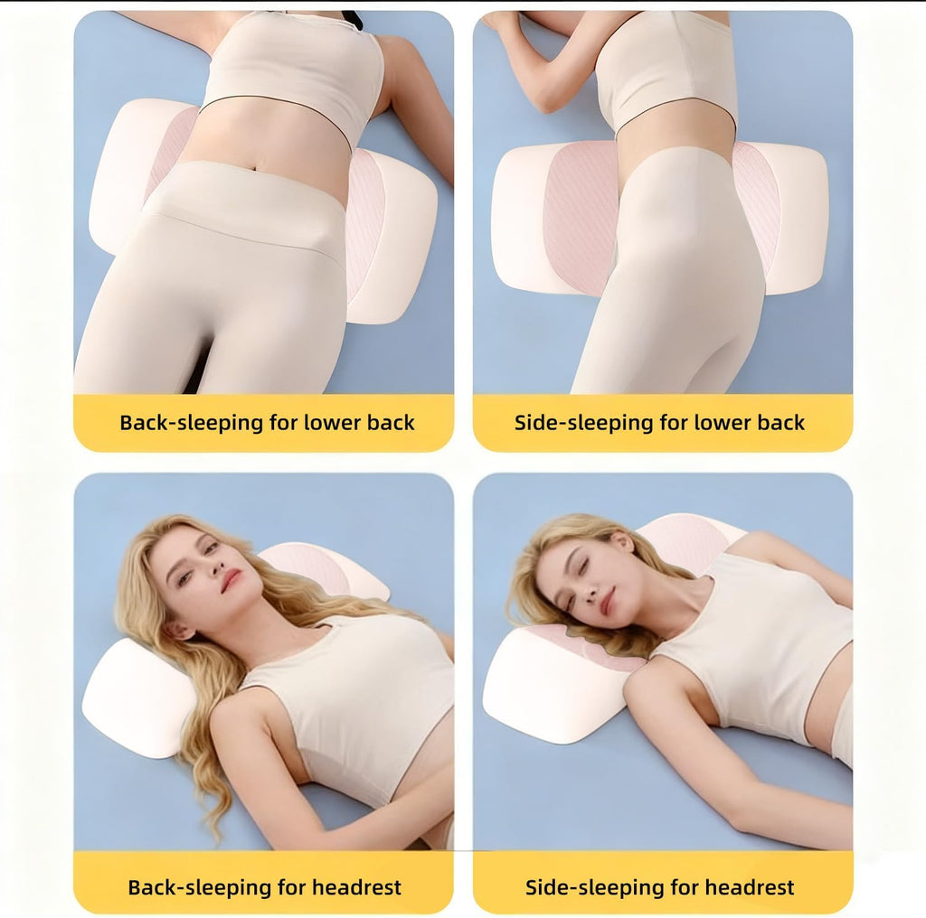 LittleSlowDuck Lumbar Support Pillow for Sleeping, Memory Foam Lower Back Bed Rest Support Pillows for Car Bed, Couch, Waist Support…