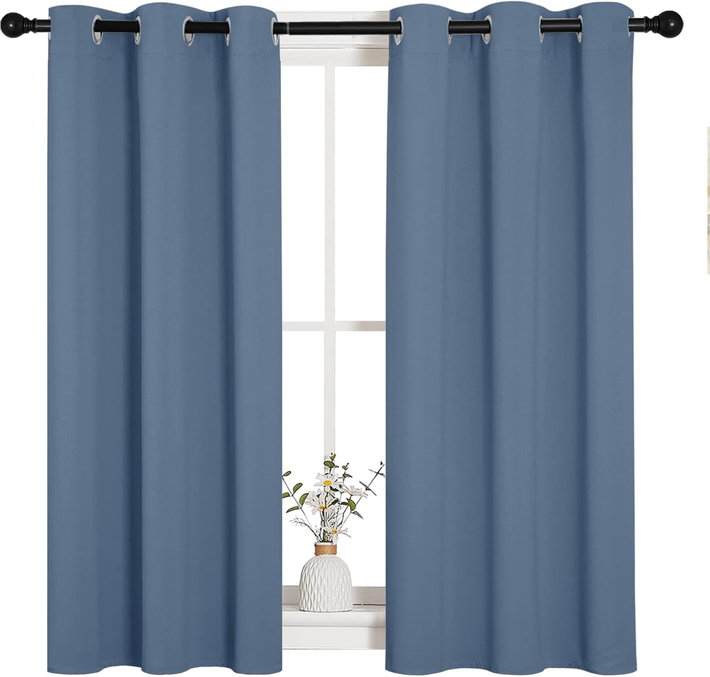 NICETOWN Kitchen Curtains Small Window Curtains & Drapes, Thermal Insulated Solid Grommet Panels for Cupboard, Loft, Cafe, Dining Room…