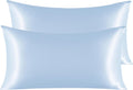 Ntbay 2 Pack Satin King Pillowcases for Hair and Skin, Luxurious and Silky Pillow Cases with Envelope Closure, 20x40 Inches, Aqua 2 Pack 40…