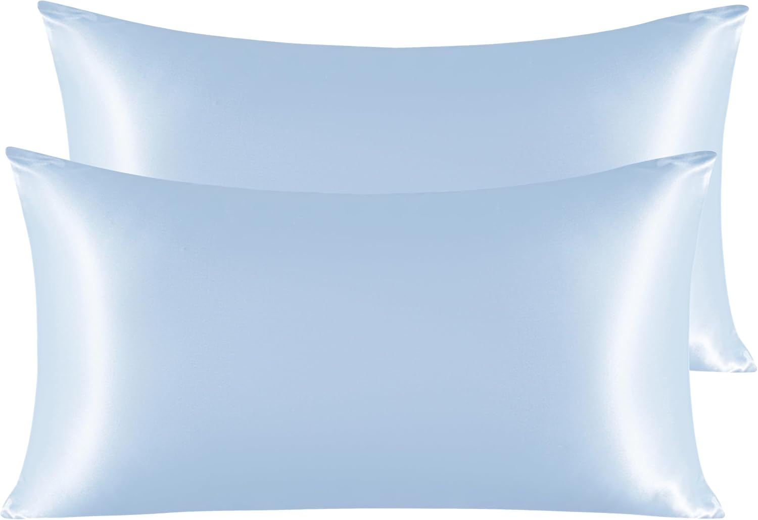 Ntbay 2 Pack Satin King Pillowcases for Hair and Skin, Luxurious and Silky Pillow Cases with Envelope Closure, 20x40 Inches, Aqua 2 Pack 40…