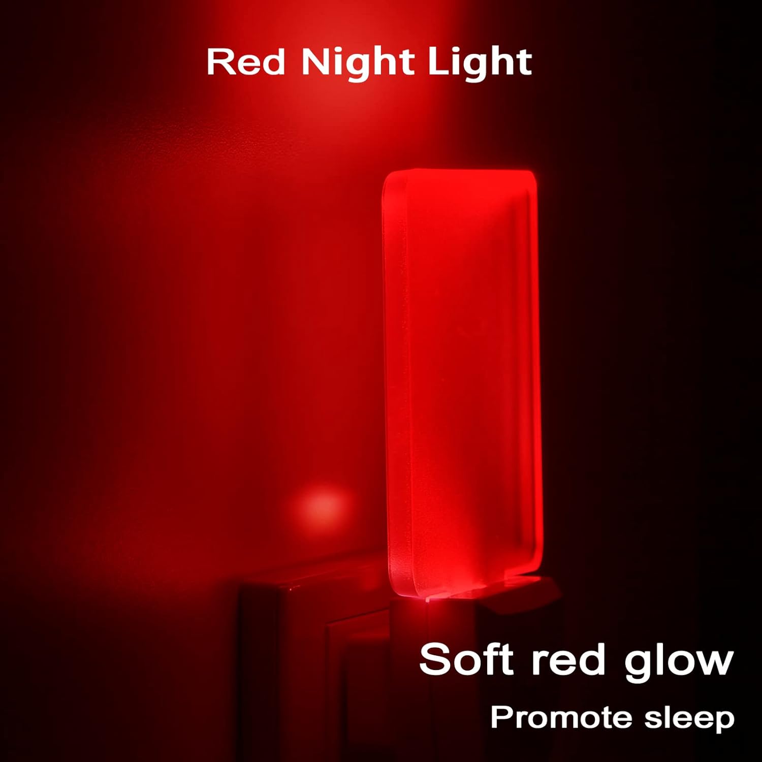 Red Night Lights Plug in 2 Pack, 0.5W Red Light Night Light with Dusk to Dawn Sensor, Auto On/Off LED Night Light Plug into Wall Pefect…