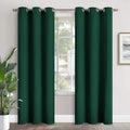YoungsTex Emerald Green Blackout Curtains for Bedroom 84 Inch Length - Thermal Insulated with Grommet Room Darkening Window Drapes for Livi…