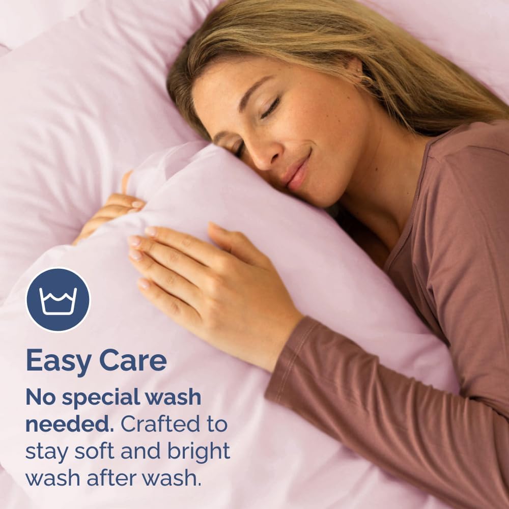 King Pillow Cases Set of 2 - Ultra Soft Hotel Quality Pillowcase Covers - Comfy, Cozy & Wrinkle Free - Shrinkage and Fade Resistant…