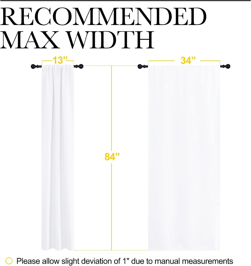 NICETOWN White Bedroom Curtain Panels - Multi-Function Noise Reducing Performance Window Treatment Thermal Insulated Rod Pocket Room…
