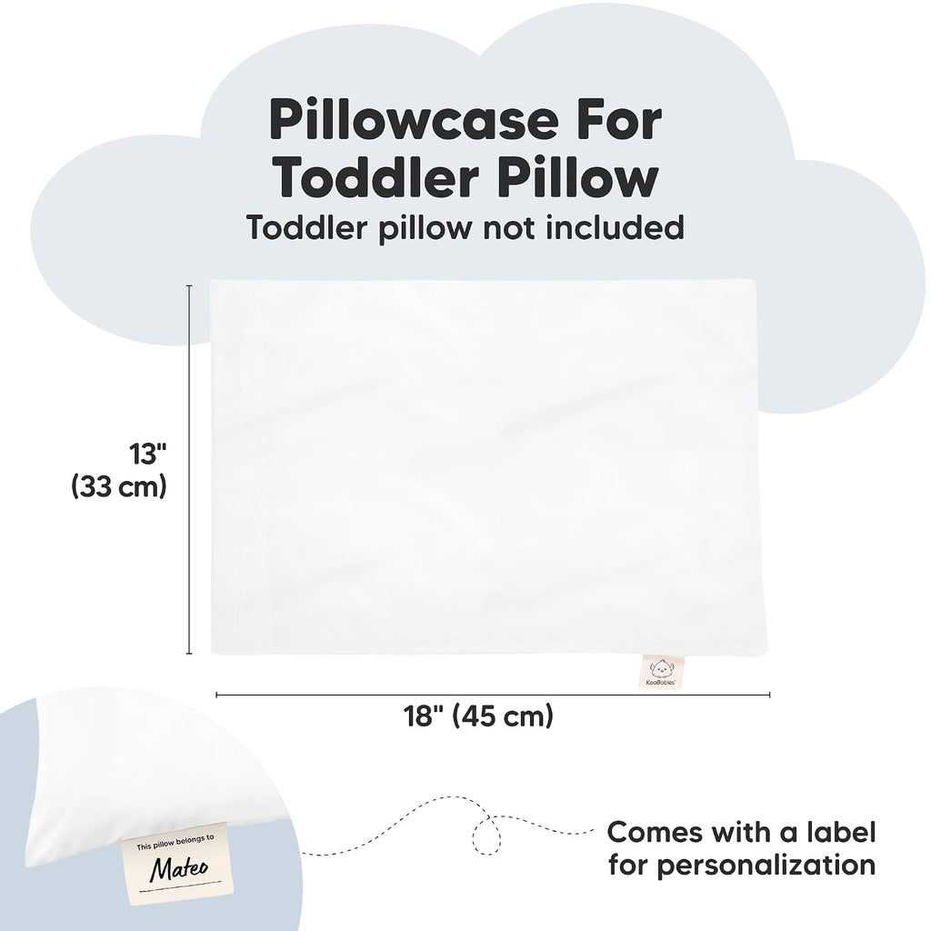 KeaBabies 13 x18 Toddler Pillowcase, Waterproof - Soft Waterproof Toddler Pillow Protector Cover for Kids, Boys, Girls, Durable Machine…