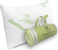 DreamField Linen Memory Foam Bamboo Pillow Queen Size - [Adjustable] for Sleeping - Cool & Breathable Cover with Zipper Rayon Derived…