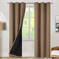 BGment Total Thermal Insulated 100% Blackout Curtains for Bedroom with Black Liner, Double Layer Full Room Darkening Noise Reducing Grommet…