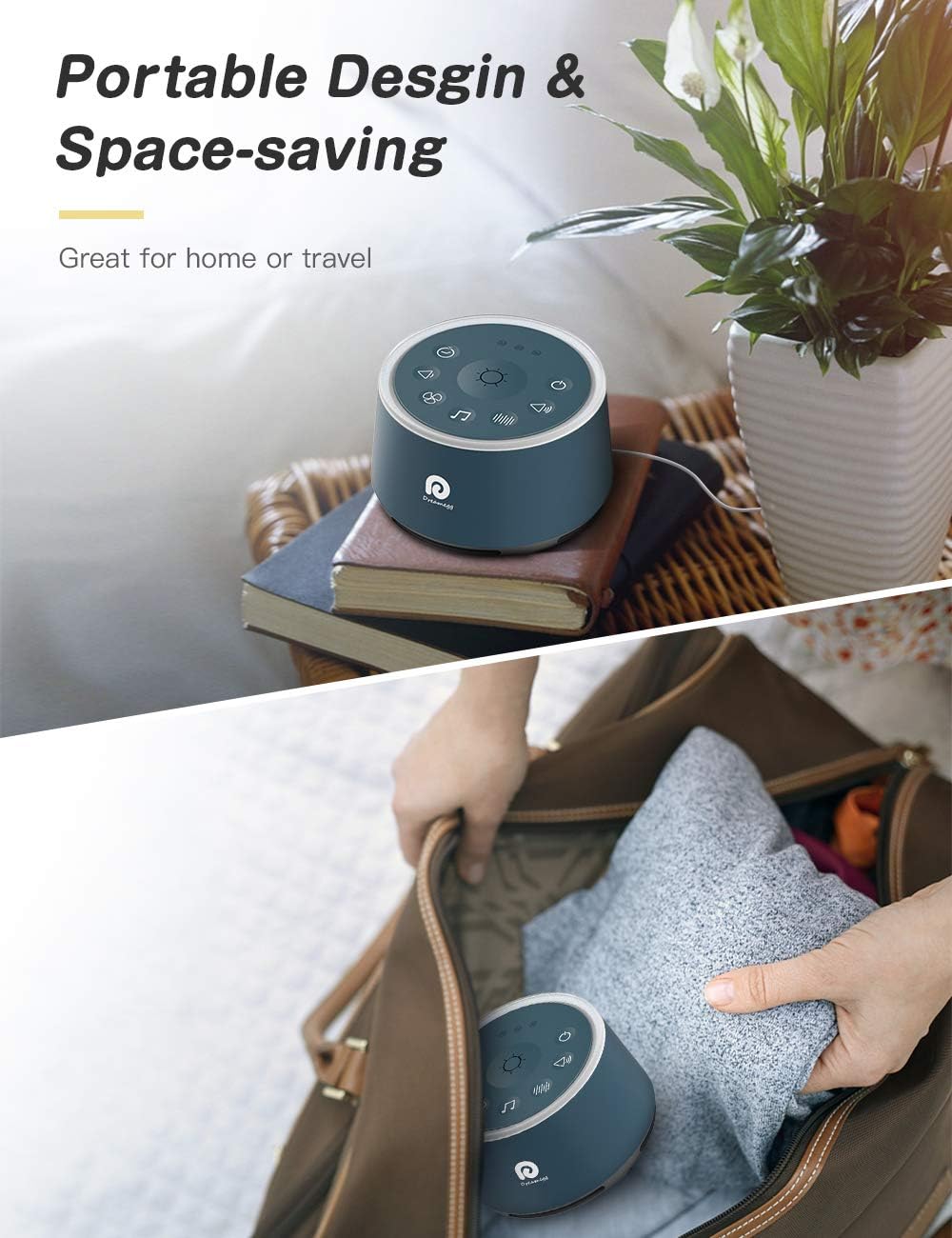 Dreamegg D1 Sound Machine - White Noise Machine with Baby Night Light for Sleeping, High Fidelity Sounds, Timer & Memory Feature, Sound…