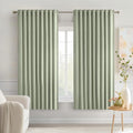 Miulee Sage Green Back Tab Blackout Curtains 63 Inch Length 2 Panels Set for Living Room Bedroom Privacy, Rod Pocket/Pinch Pleat Thermal In…