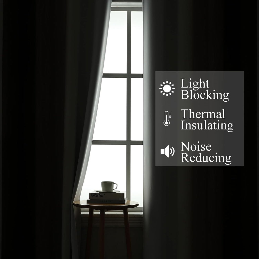 Estelartextiler Estelar Textiler Brown and Greyish White Gradient Blackout Curtains for Sliding Door, Thermal Insulated Ombre Drapes, Full…