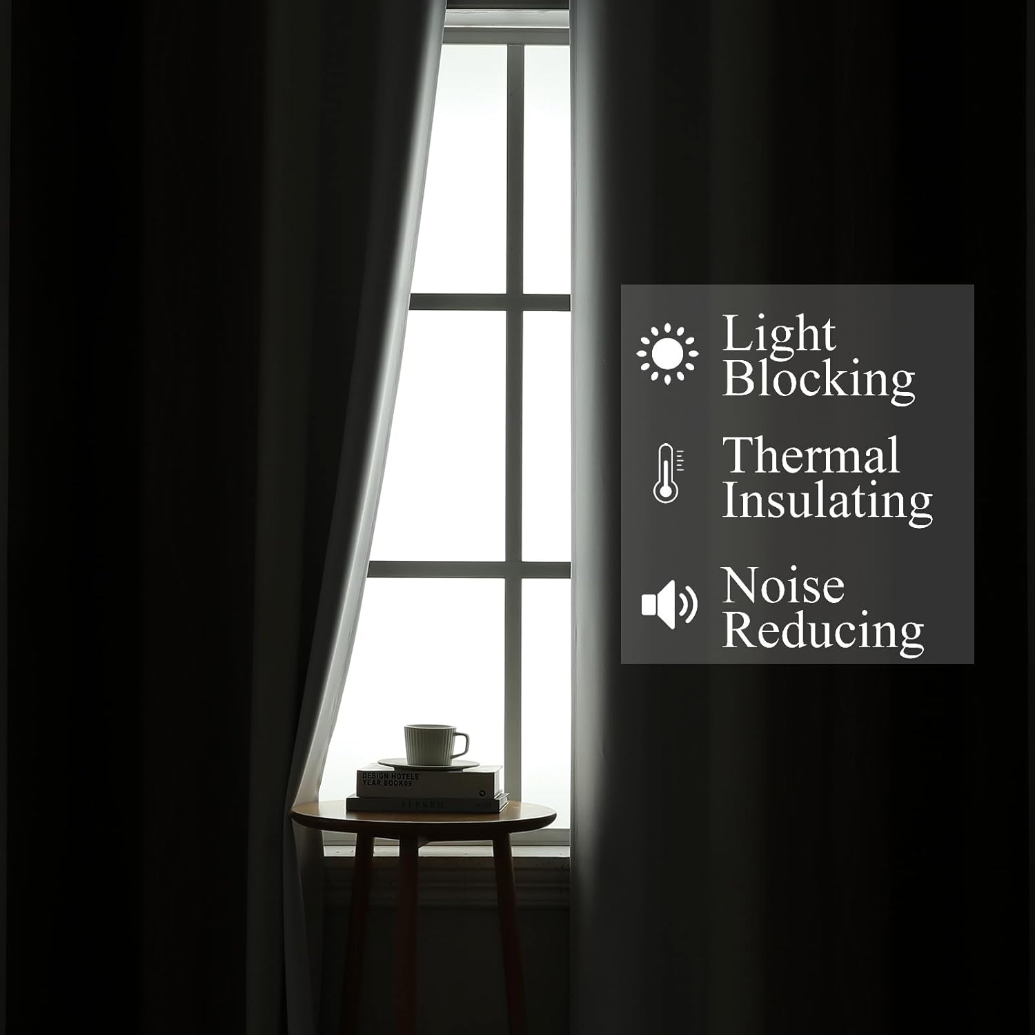 Estelartextiler Estelar Textiler Brown and Greyish White Gradient Blackout Curtains for Sliding Door, Thermal Insulated Ombre Drapes, Full…
