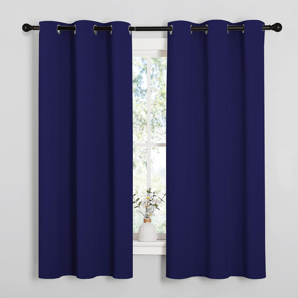 NICETOWN Blackout Draperies Curtains, All Season Thermal Insulated Solid Grommet Top Blackout Curtains/Drapes for Kid's Room (Royal Blue…
