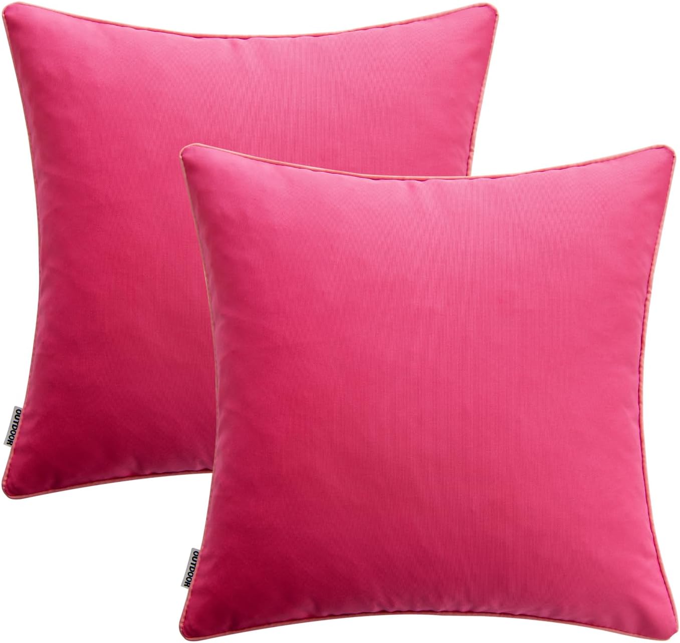 MIULEE Pack of 2 Outdoor Waterproof Throw Pillow Covers Decorative Outdoor Pillowcases Piping Edge Water Resistant Cushion Covers for…
