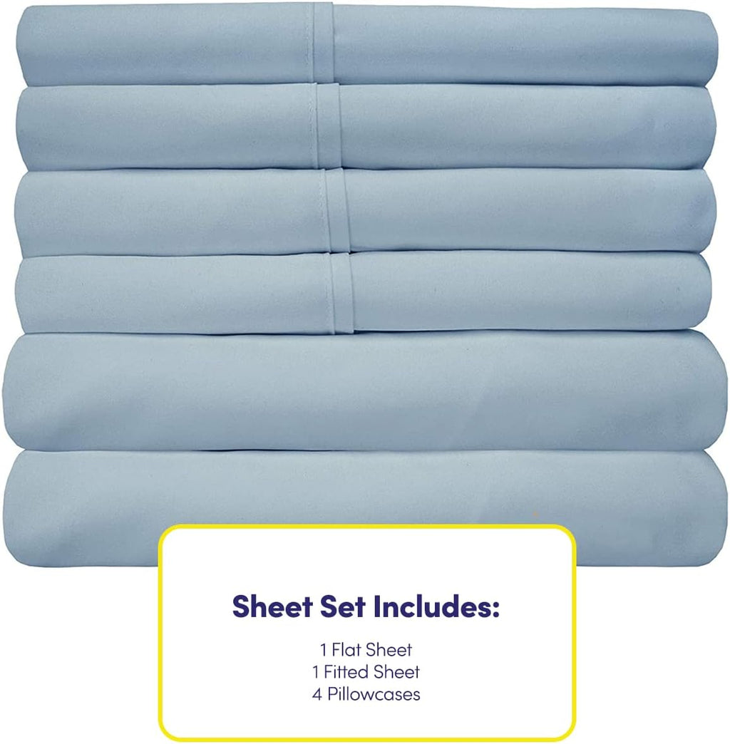 King Size Bed Sheets - 6 Piece 1500 Supreme Collection Fine Brushed Microfiber Deep Pocket King Sheet Set Bedding - 2 Extra Pillow Cases…