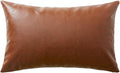 Fancy Homi Faux Leather Boho Decorative Throw Pillow Covers, Thick Modern Solid Square Cushion Case Set for Couch Sofa Bedroom Car Living…