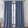 Simplebrand Denim Blackout Curtains for Bedroom 96 Inches Long 2 Panels, Solid Thermal Insulated, Energy Saving Living Room Window Treatmen…