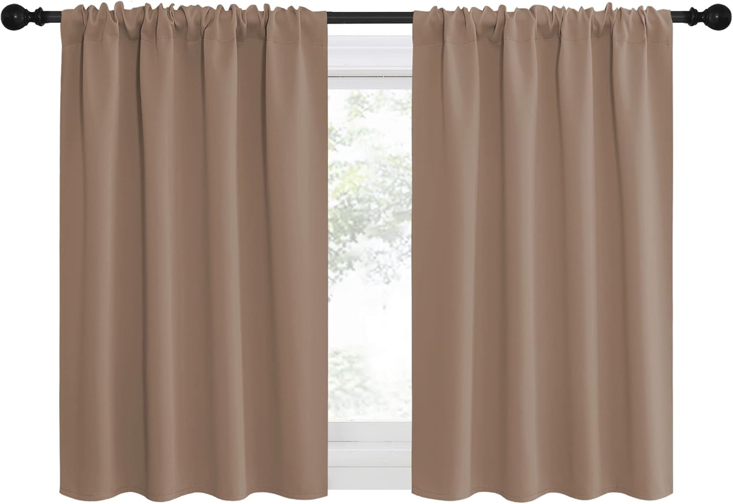 NICETOWN RV Blackout Curtains for Camper Windows, Window Treatment Thermal Insulated Rod Pocket Small Draperies/Drapes for…