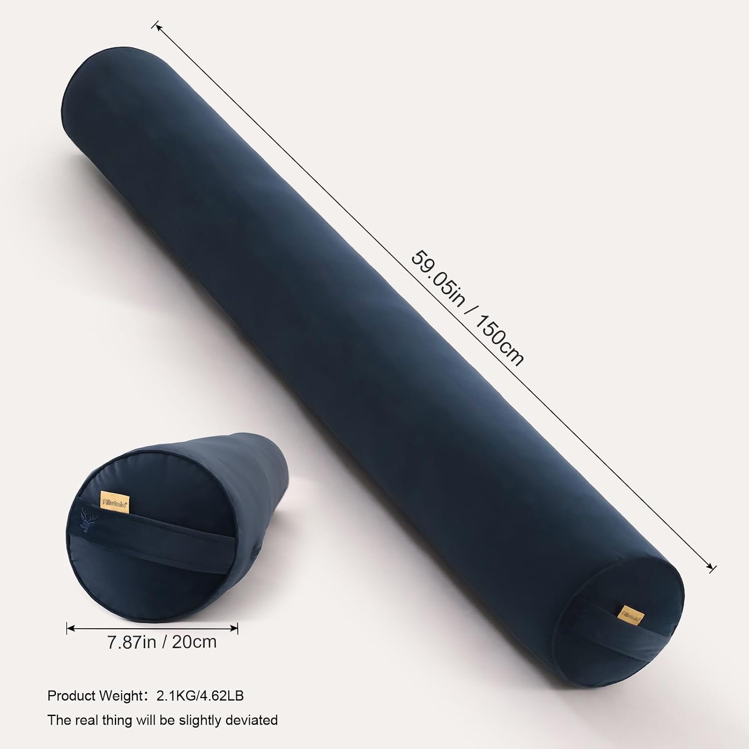 Body Pillow for Adults, Long Round Pillow, Big Cylindrical Pillow, Large Full Bolster Pillows for Side Sleepers (Teal Blue, 59"*7.87")