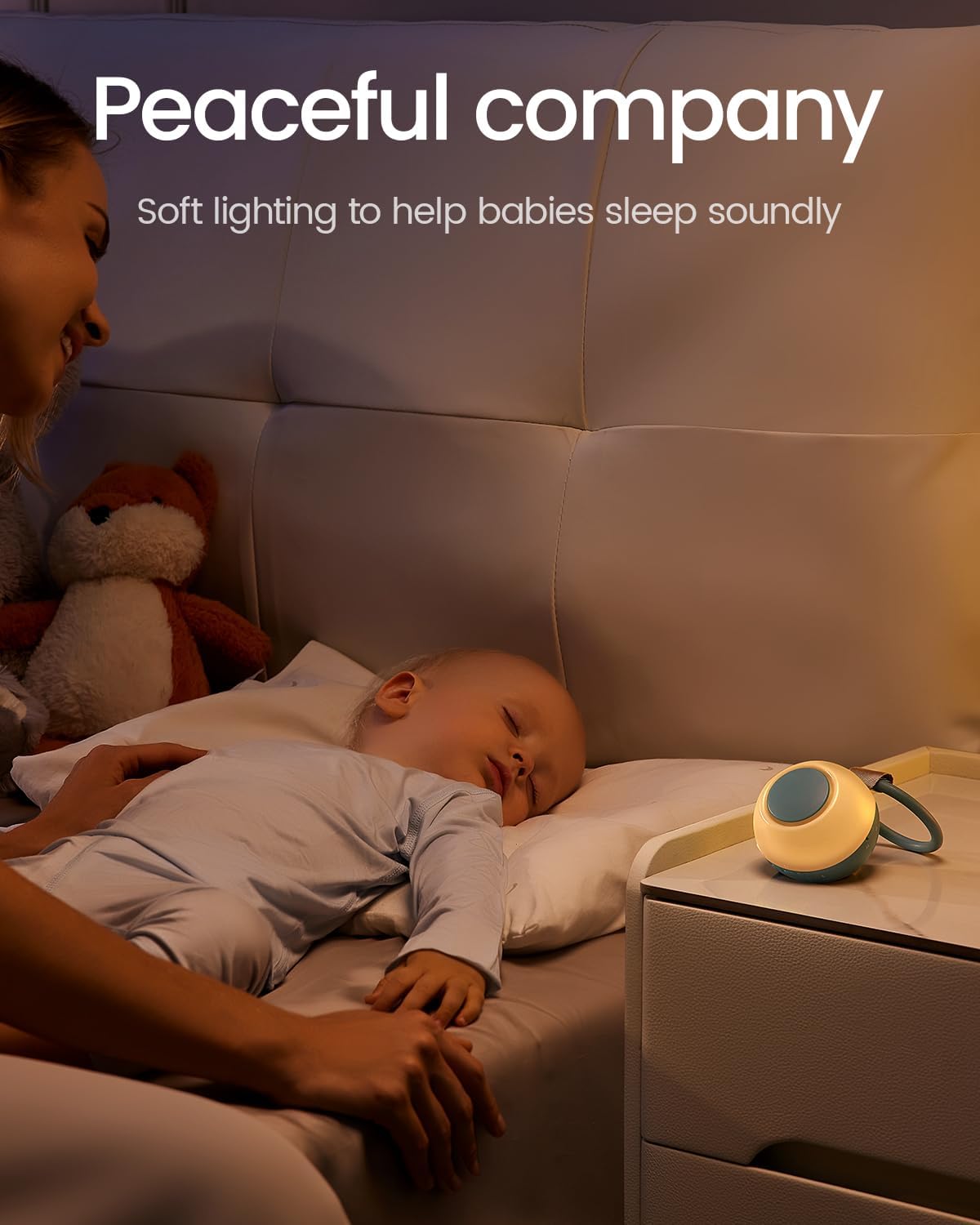 CHICWAY 2025 Mom's Choice Awards, Portable Sound Machine for Baby Adult, Smart Cry Detection, 18 Soothing Sound, Bluetooth Rechargeable…