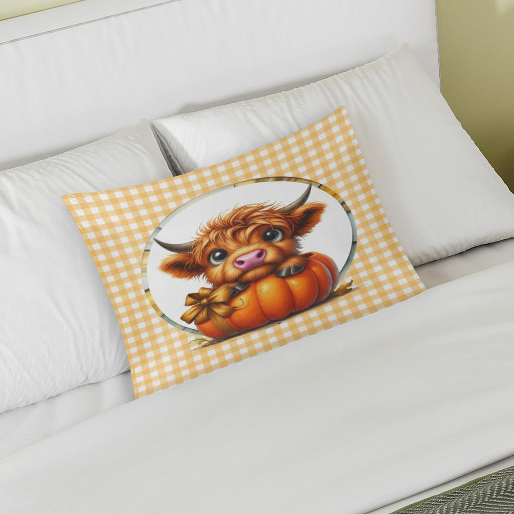 Satin Pillowcase for Hair and Skin Pumpkin Alpine Cattle Stripes Soft Silk Pillow Case with Envelope Closure Cooling Pillow Cases Slip…