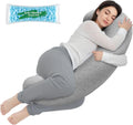 TranquilRelax TranquilRelax C Shaped Body Pillow for Side Sleepers, Memory Foam Long Pillow for Leg, Hip & Back Support, Soft Washab…