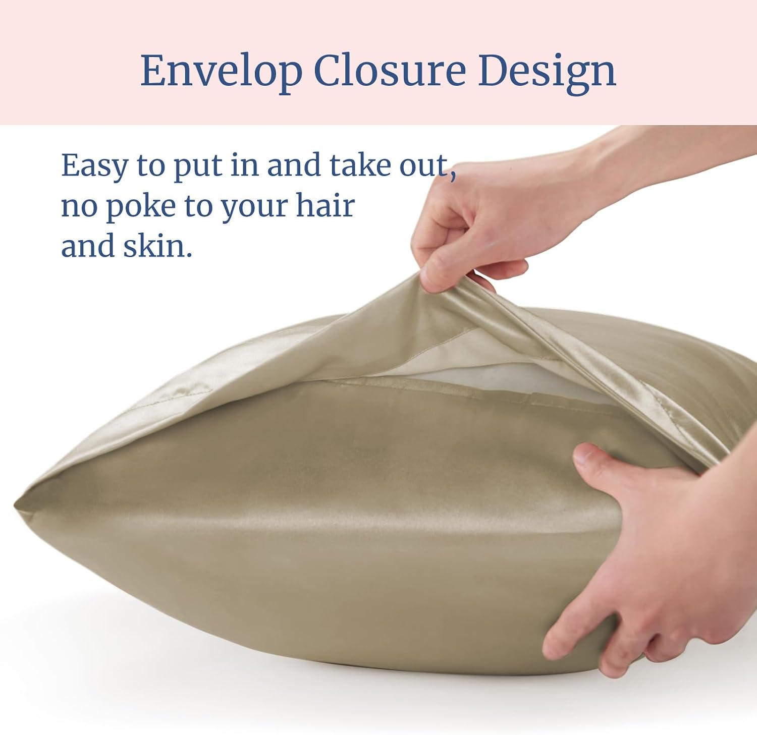 Bedelite Satin Pillowcase for Hair and Skin, Super Soft and Cooling Similar to Silk Pillow Cases 2 Pack with Envelope Closure, Gift for Wom…