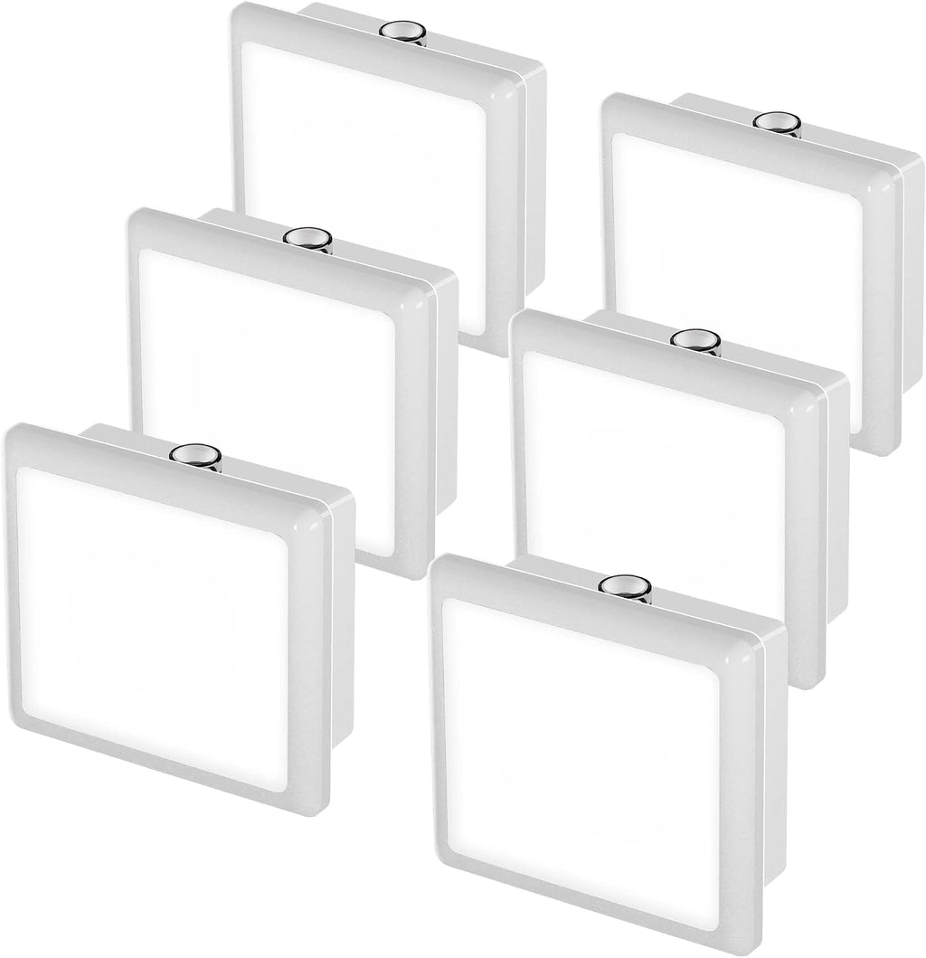 L LOHAS LED Night Lights Plug into Wall, [6-Pack] Plug in Night Light, Dusk-to-Dawn Sensor, 5000K Daylight 0.3W Bright Nightlight…
