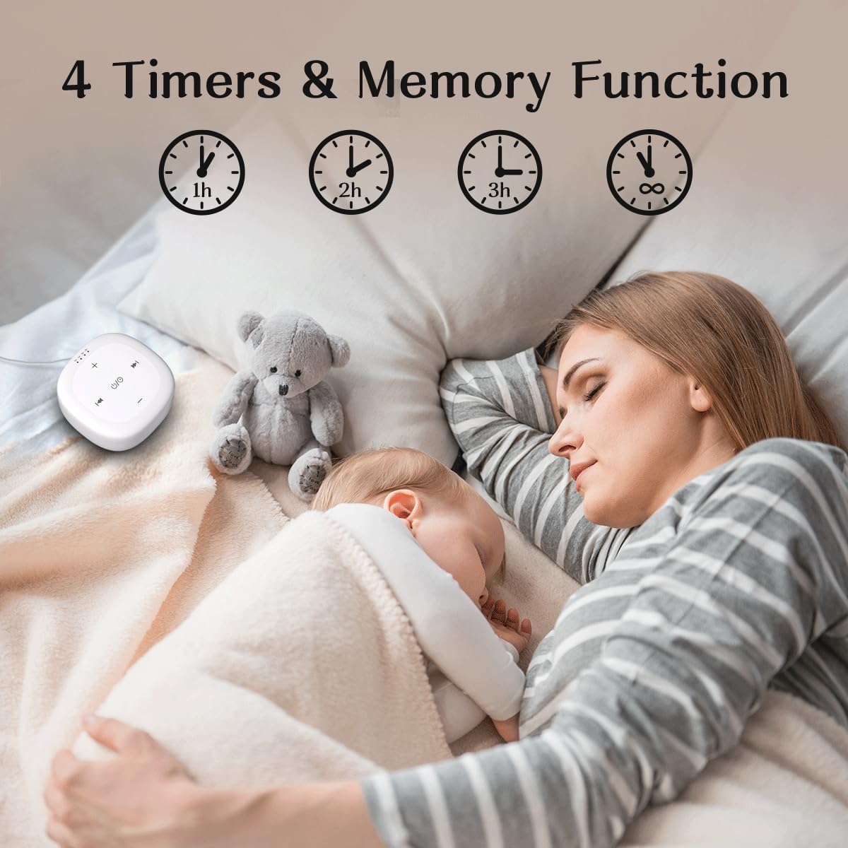Hushingwhitenoisemachine White Noise Sound Machine with 30 Soothing Sounds Brown Noise Sound Machines for Sleep Office Privacy Bedroom 36 A…