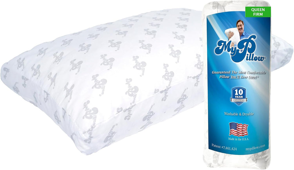 MyPillow Bedding Bed Pillows for Sleeping Queen Size, Gusseted for Back, Stomach or Side Sleepers - My Pillow Premium Pillow [Queen, Firm]