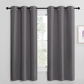 NICETOWN Grey Blackout Curtain Panels for Bedroom, Thermal Insulated Grommet Top Blackout Draperies and Drapes for Basement (2 Panels…