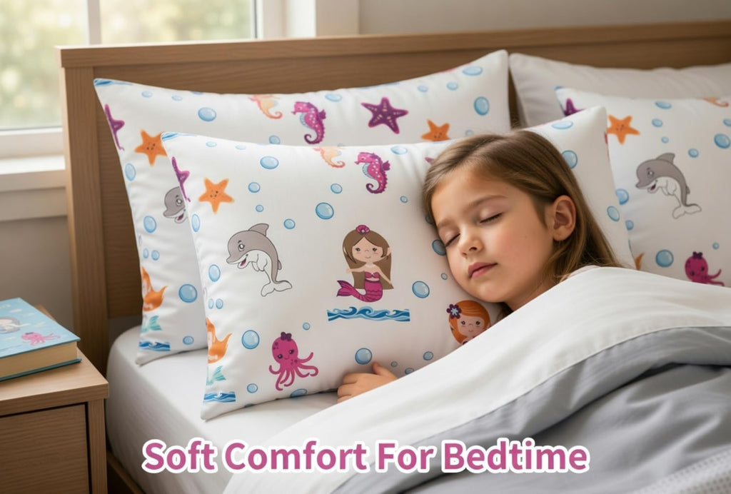 Everyday Kids 2-Pack Toddler Travel Pillowcases -100% Soft Microfiber, Breathable and Hypoallergenic - 14" by 20" Kids Pillowcases fits…