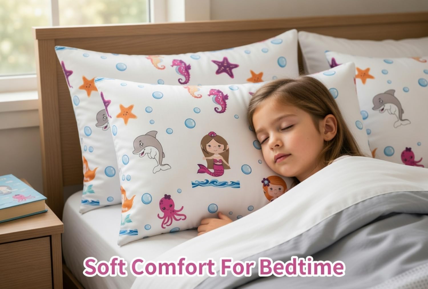 Everyday Kids 2-Pack Toddler Travel Pillowcases -100% Soft Microfiber, Breathable and Hypoallergenic - 14" by 20" Kids Pillowcases fits…