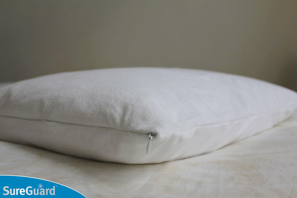 SureGuardMattressProtectors Set of 2 Euro Size SureGuard Pillow Protectors - 100% Waterproof, Bed Bug Proof, Hypoallergenic - Zippered Cott…
