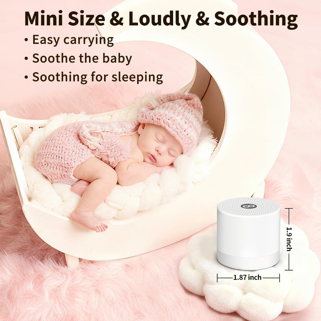Hushingwhitenoisemachine Sound Machine Mini White Noise Machine with 30 Soothing Sounds 4 Timers Memory Function for Newborn Baby Kids Adul…