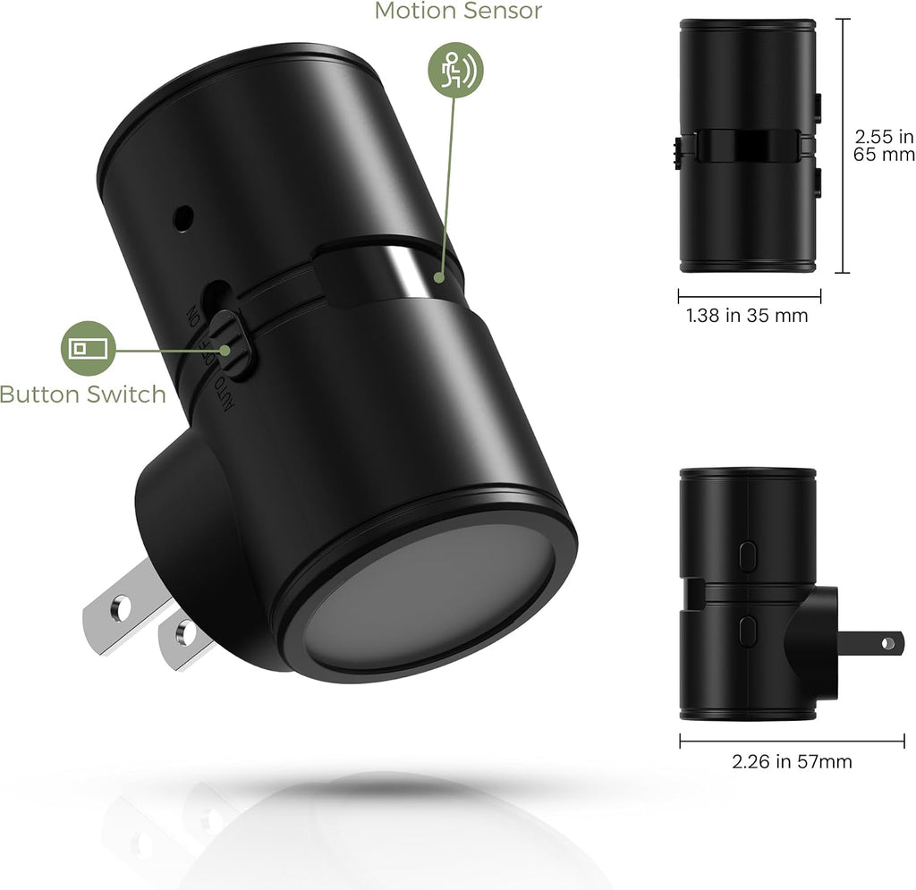 L LOHAS LED Motion Sensor Night Light, Mini Motion Activated Night Lights Plug into Wall, Rotating Motion Sensor Light Indoor…