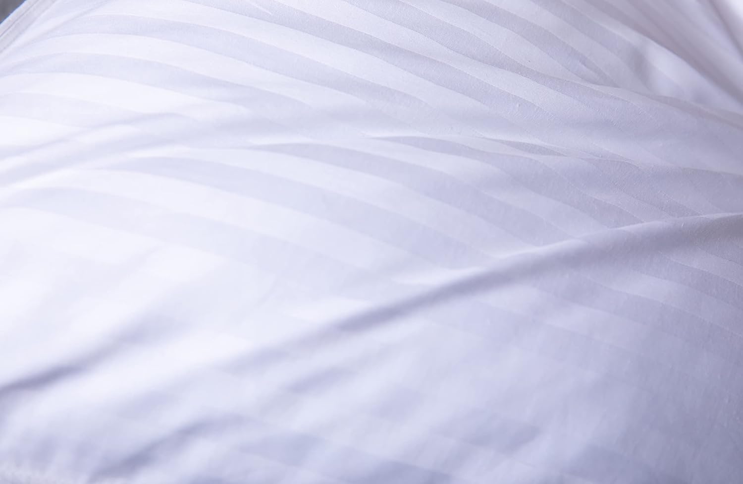Goose Down Feather Hotel Collection Bed Pillows for Sleeping Pair Standard Pillows for Back, Stomach or Side Sleepers Stripe White Color…