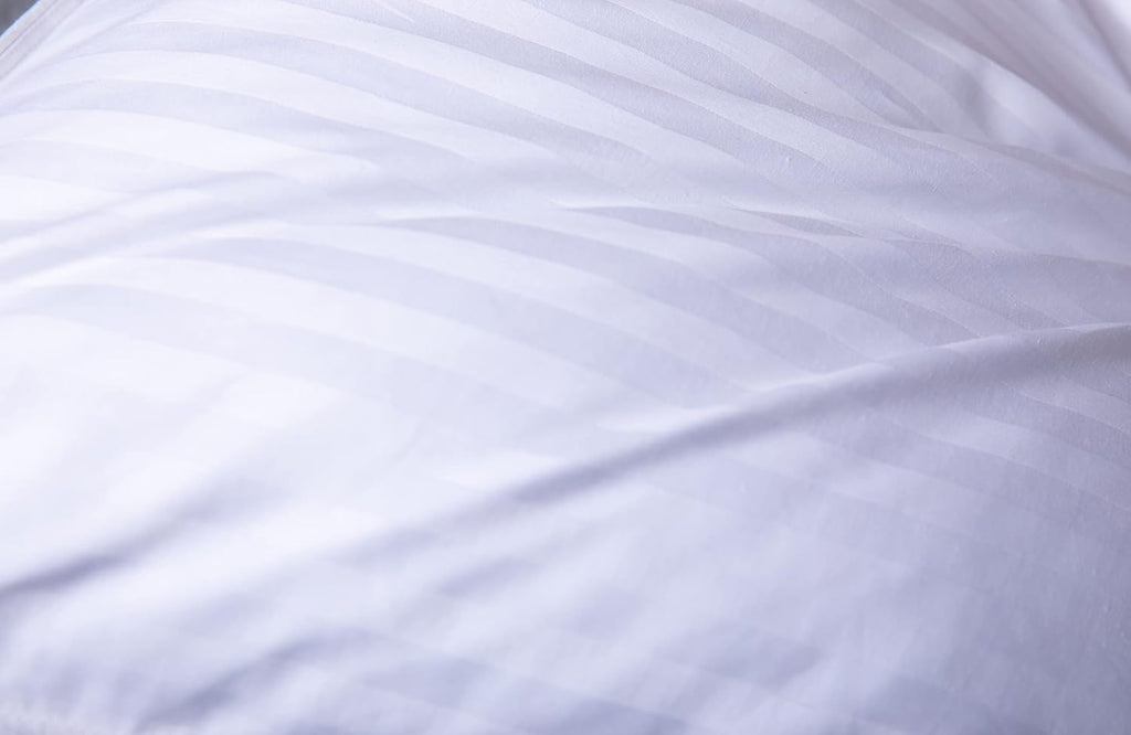 Goose Down Feather Bed Pillows for Sleeping Hotel Collection Queen Pair Pillows Stripe White Queen Set of 2 Pillows