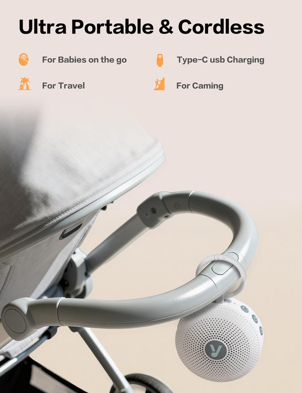 Fektik Portable Sound Noise Machine for Baby Kids Adult with 21 Natural Soothing Sounds, Powerful Battery, 32 Levels of Volume, Noise Cance…