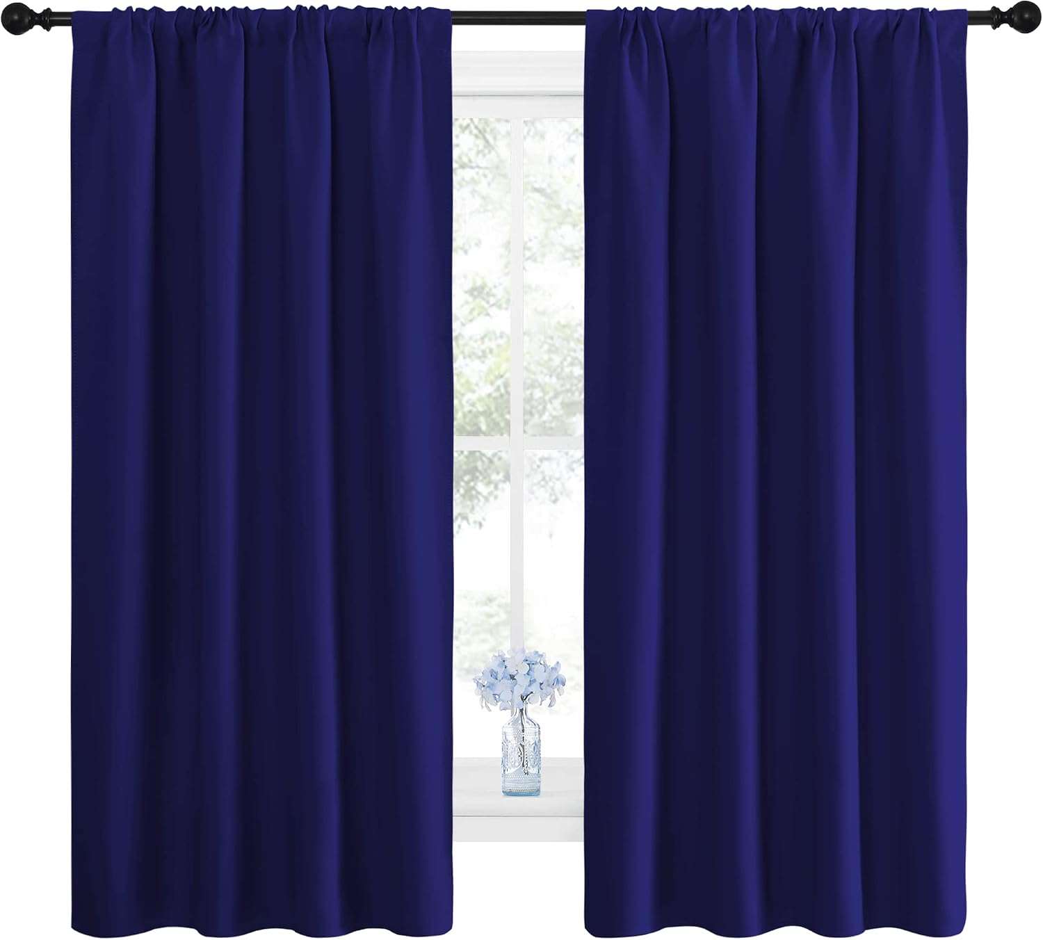 NICETOWN Curtains for Bedroom, Blackout Draperies, All Season Thermal Insulated Solid Rod Pocket Top Blackout Curtains & Drapes for Kid's…