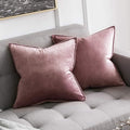 Miulee Jam Velvet Throw Pillow Covers 20x20 Soft Decorative Solid Square Cushion Cases Pack of 2 Modern Luxury Home Decor for Couch, Sofa,…