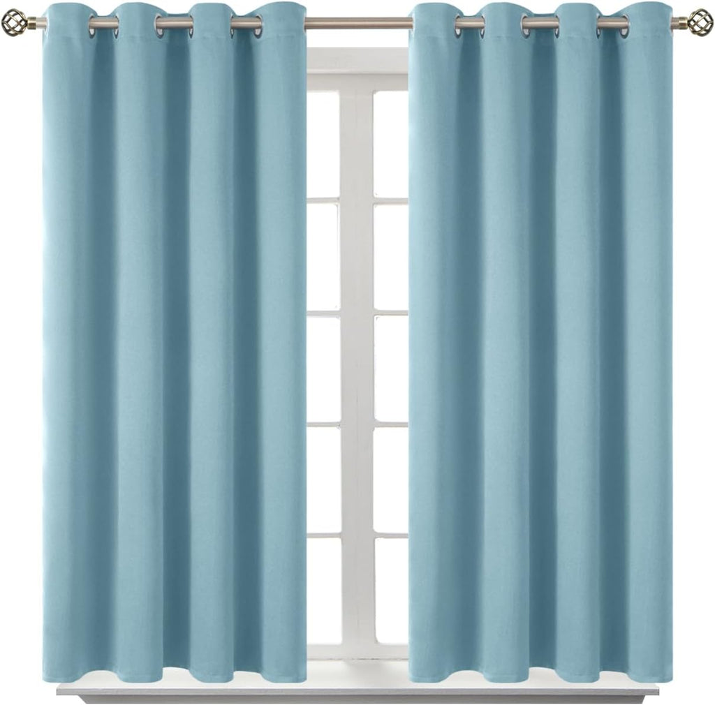BGment Room Darkening Curtains 54 Inches Long - Grommet Thermal Insulated Drapes Window Treatment Curtains for Bedroom, 2 Panels, 52 x 54 I…