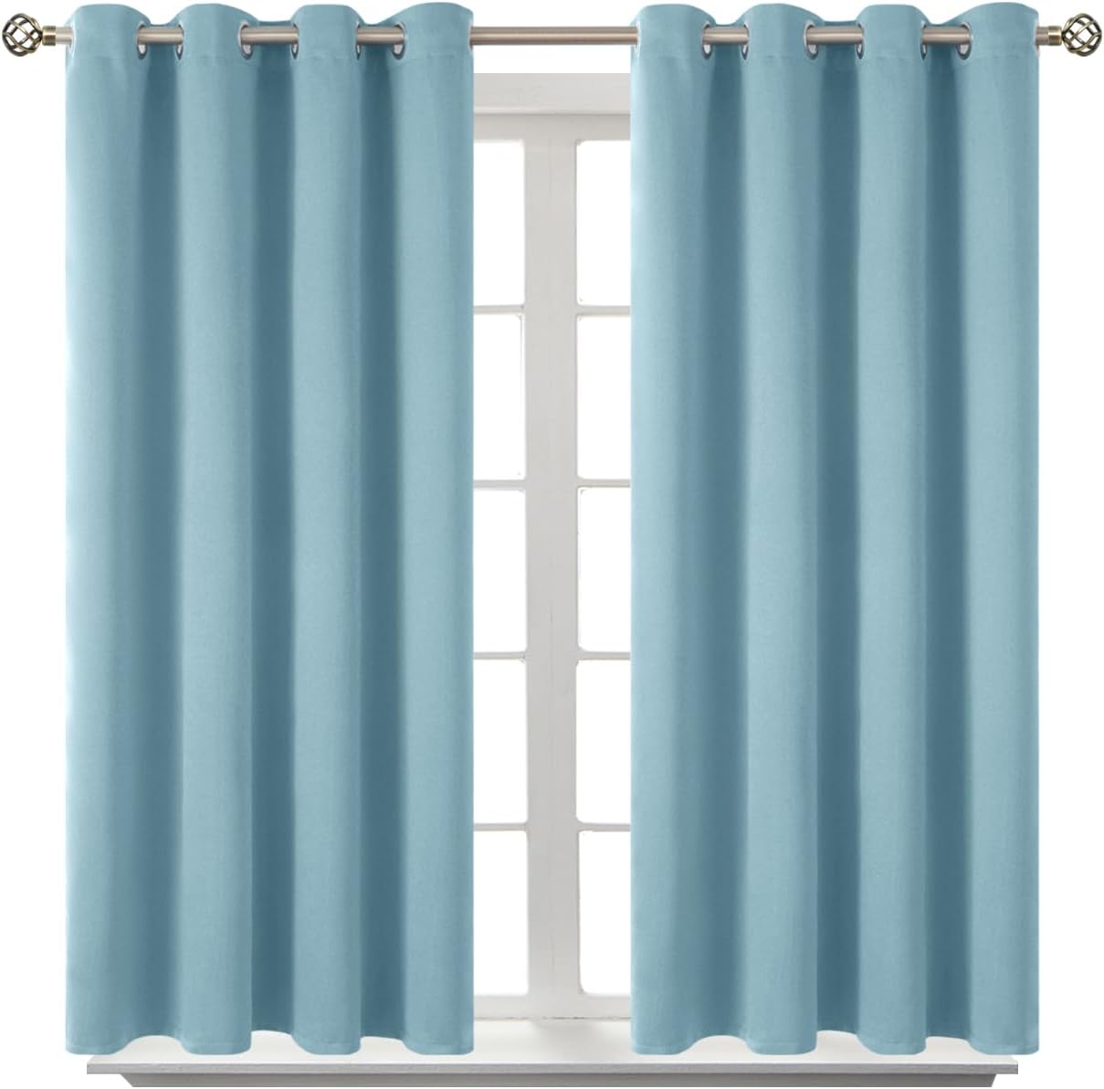 BGment Room Darkening Curtains 54 Inches Long - Grommet Thermal Insulated Drapes Window Treatment Curtains for Bedroom, 2 Panels, 52 x 54 I…