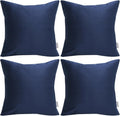 Thmyo 4-Pack 100% Cotton Comfortable Solid Decorative Throw Pillow Case Square Cushion Cover Pillowcase Sublimation Blank Pillow Covers Chr…
