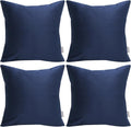 Thmyo 4-Pack 100% Cotton Comfortable Solid Decorative Throw Pillow Case Square Cushion Cover Pillowcase Sublimation Blank Pillow Covers Chr…