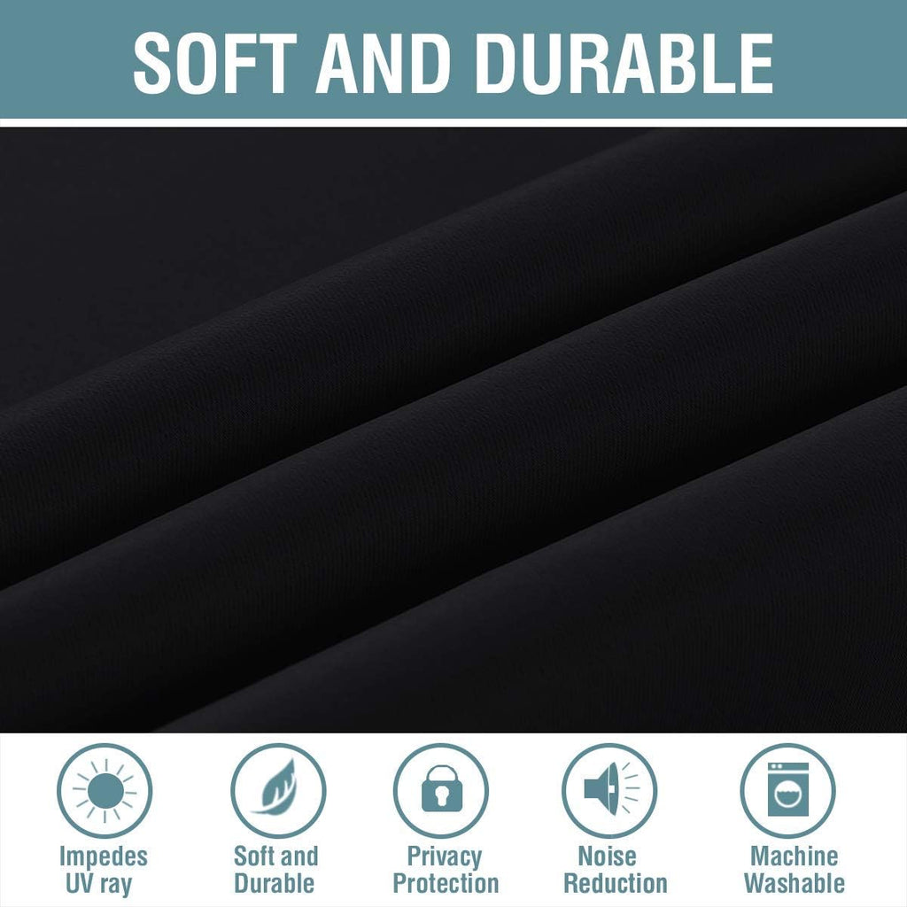 H.VERSAILTEX Blackout Curtains for Bedroom Black Out Curtains 90 inch Thermal Insulated Long Blackout Curtains for Living Room,…